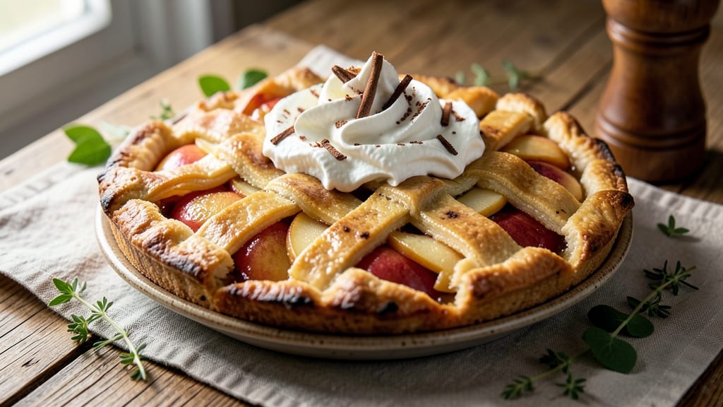 Silver Palate Sour Cream Apple Pie Recipe: Crisp Lattice Crust Meets Spiced Vanilla Cream Filling