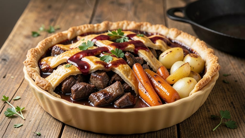 Slow Cooked Beef Pie Recipe: Flaky Pastry Cradles Savory Meat and Gravy